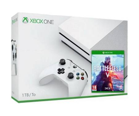Игровая приставка Microsoft Xbox One S 1Tb White + Battlefield V