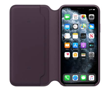 Чехол для Apple iPhone 11 Pro Leather Folio Aubergine (MX072)
