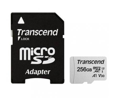 Карта памяти Transcend 256 GB microSDXC UHS-I U3 300S + SD Adapter TS256GUSD300S-A