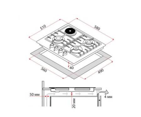 Варочная поверхность PERFELLI HKM 63490 I 7