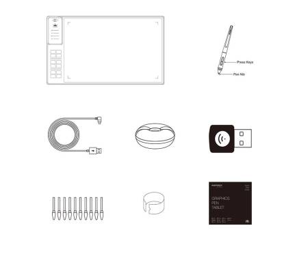 Графический планшет Huion Giano WH1409 V2 + перчатка