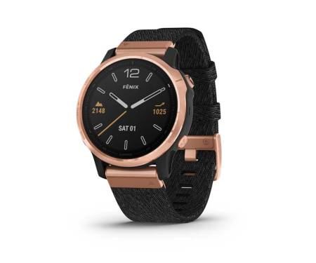 Спортивные часы Garmin Fenix 6S Pro Sapphire Rose Gold with Heathered Black Nylon Band (010-02159-36)