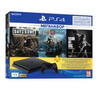 Игровая приставка SONY PlayStation 4 Slim 1Tb (Days Gone + God Of War + The Last of Us + PSPlus 3M) (9382102)