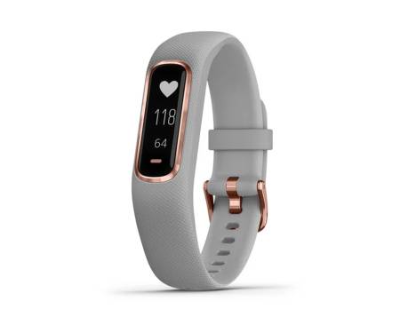 Фитнес-браслет Garmin Vivosmart 4 Gray with Rose Gold Hardware Small/Medium (010-01995-12)
