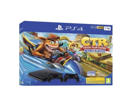 Игровая приставка Sony Playstation 4 Slim 1TB + Crash Team Racing Nitro-Fueled + DualShock 4