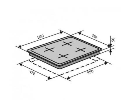 Варочная поверхность VENTOLUX HG C7G T (WH)