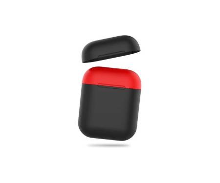 Чехол для Airpods AhaStyle Silicone Duo Case Black/Red (AHA-01380-BBR)