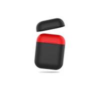 Чехол для Airpods AhaStyle Silicone Duo Case Black/Red (AHA-01380-BBR)