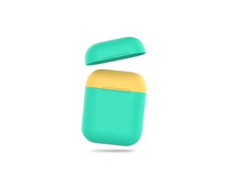 Чехол для Airpods AhaStyle Silicone Duo Case Mint Green/Yellow (AHA-01380-MMY)