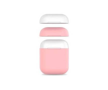Чехол для Airpods AhaStyle Silicone Duo Case Pink/White (AHA-01380-PPW)