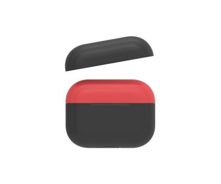 Чехол для Airpods Pro AhaStyle Silicone Duo Case Black/Red (AHA-0P200-BBR)