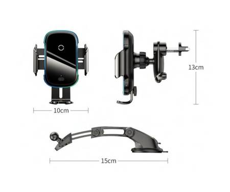 Автодержатель для телефона Baseus Light Electric Holder Black (WXHW03-01)