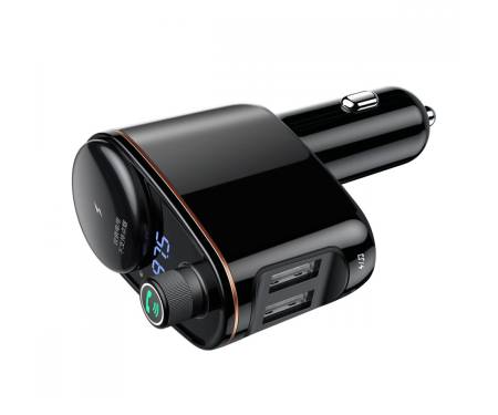 Автомобильное зарядное устройство Baseus Locomotive Bluetooth FM Launcher 3.4A 2USB Black (CCALL-RH01)