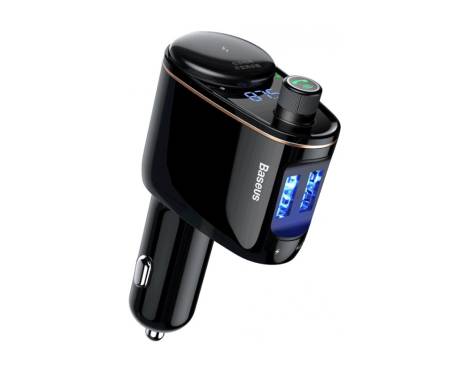 Автомобильное зарядное устройство Baseus Locomotive Bluetooth FM Launcher 3.4A 2USB Black (CCALL-RH01)