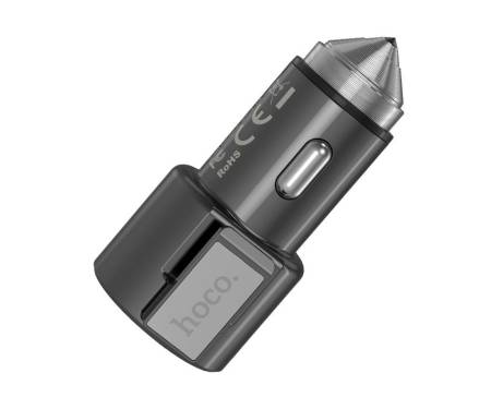 Автомобильное зарядное устройство Hoco Z33 Sword 2USB (metal gray)