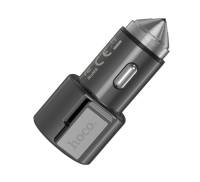 Автомобильное зарядное устройство Hoco Z33 Sword 2USB (metal gray)