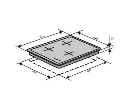 Варочная поверхность VENTOLUX HG430-G3G CS (BK)