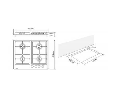 Варочная поверхность ELEYUS ALEXA 60 BL CF