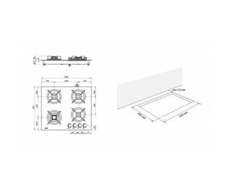 Варочная поверхность ELEYUS ASTRA 60 BL CWF