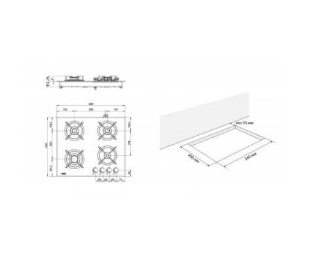 Варочная поверхность ELEYUS ASTRA 60 WH CF
