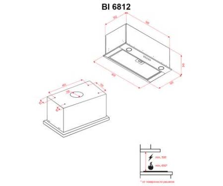 Вытяжка кухонная PERFELLI BI 6812 W LED