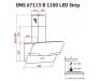 Вытяжка кухонная PERFELLI DNS 67113 B 1100 BL LED Strip