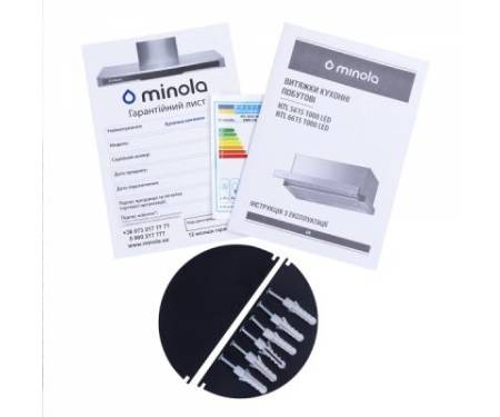 Вытяжка кухонная MINOLA HTL 6615 WH 1000 LED