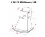 Вытяжка кухонная PERFELLI K 9622 C IV 1000 COUNTRY LED