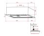 Вытяжка кухонная WEILOR PBS 52650 GLASS BG 1250 LED Strip