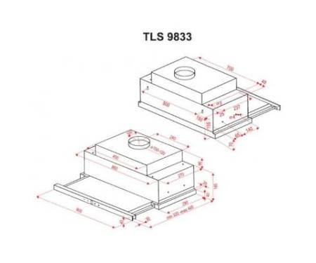 Вытяжка кухонная PERFELLI TLS 9833 BL LED Strip