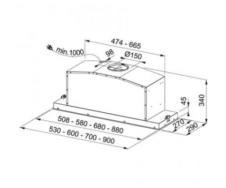 Вытяжка кухонная Franke FBI 602 FLUSH XS (305.0553.926)