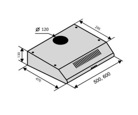 Вытяжка кухонная VENTOLUX PARMA 60 BR (600)