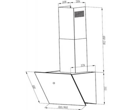 Вытяжка кухонная FABER VRT BK A90 2LS