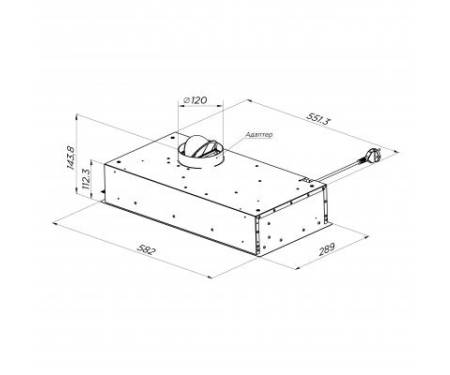 Вытяжка кухонная PYRAMIDA HBE 60 SLIM GR