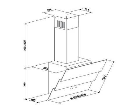 Вытяжка кухонная ELEYUS Fiona 1000 60 WH