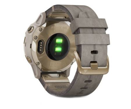 Спортивные часы Garmin Fenix 6S Pro Sapphire Light Gold with Shale Grey Leather Band (010-02159-40)