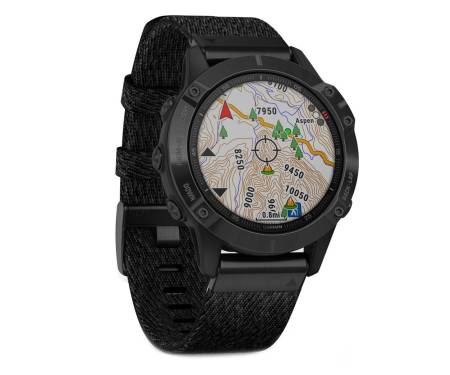 Спортивные часы Garmin Fenix 6 Sapphire Black DLC with Heathered Black Nylon Band (010-02158-17)