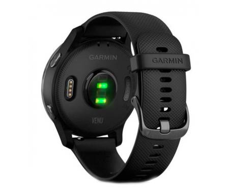 Спортивные часы Garmin Venu Slate Stainless Steel Bezel w. Black and Silicone B. (010-02173-11)