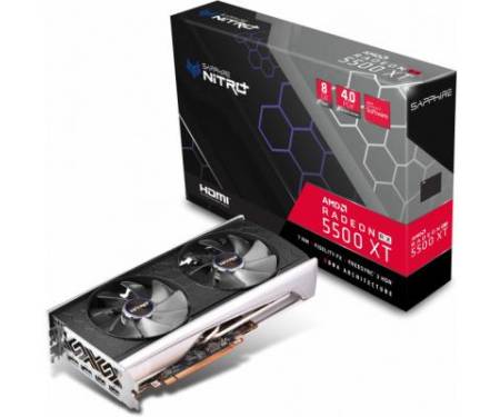 Видеокарта Sapphire Radeon RX 5500 XT 8192Mb NITRO+ OC W/BP SE (11295-05-20G)
