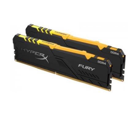 Модуль памяти для компьютера DDR4 32GB (2x16GB) 2400 MHz HyperX Fury Black RGB Kingston (HX424C15FB3AK2/32)