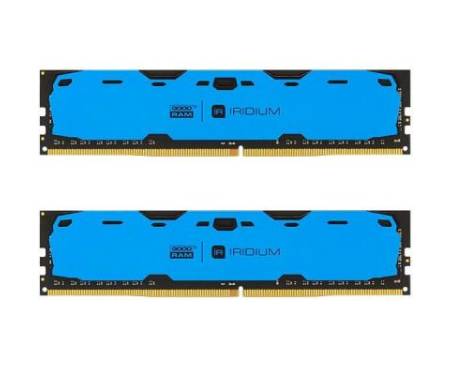 Модуль памяти для компьютера DDR4 8GB (2x4GB) 2400 MHz Iridium Blue GOODRAM (IR-B2400D464L15S/8GDC)