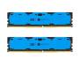 Модуль памяти для компьютера DDR4 8GB (2x4GB) 2400 MHz Iridium Blue GOODRAM (IR-B2400D464L15S/8GDC)
