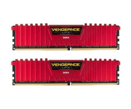 Модуль памяти для компьютера DDR4 8GB (2x4GB) 2400 MHz LPX Red CORSAIR (CMK8GX4M2A2400C16R)