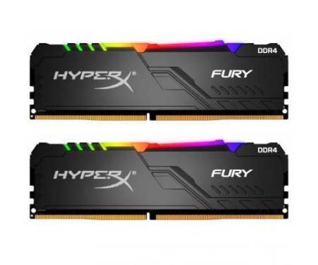 Модуль памяти для компьютера DDR4 16GB (2x8GB) 3466 MHz HyperX FURY RGB Kingston (HX434C16FB3AK2/16)