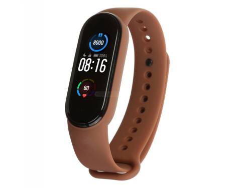 Ремешок для браслета Xiaomi Mi Band 5 Silicone Brown
