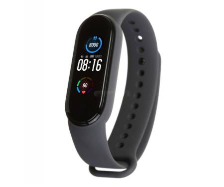 Ремешок для браслета Xiaomi Mi Band 5 Silicone Dark Grey