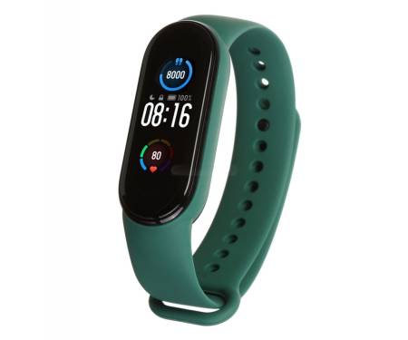 Ремешок для браслета Xiaomi Mi Band 5 Silicone Green