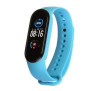 Ремешок для браслета Xiaomi Mi Band 5 Silicone Light Blue