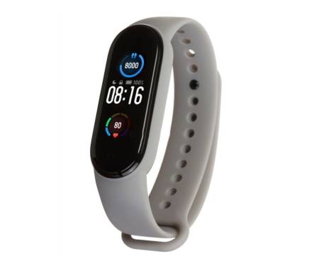 Ремешок для браслета Xiaomi Mi Band 5 Silicone Light Grey
