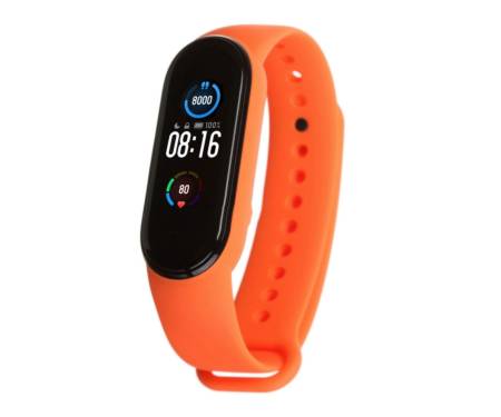 Ремешок для браслета Xiaomi Mi Band 5 Silicone Orange